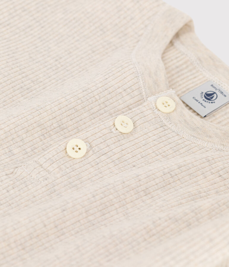 Tee-shirt en coton enfant gar&ccedil;on beige