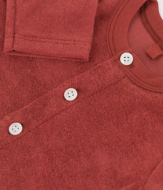 Cardigan in bouclébadstof voor baby's bruin OMBRIE