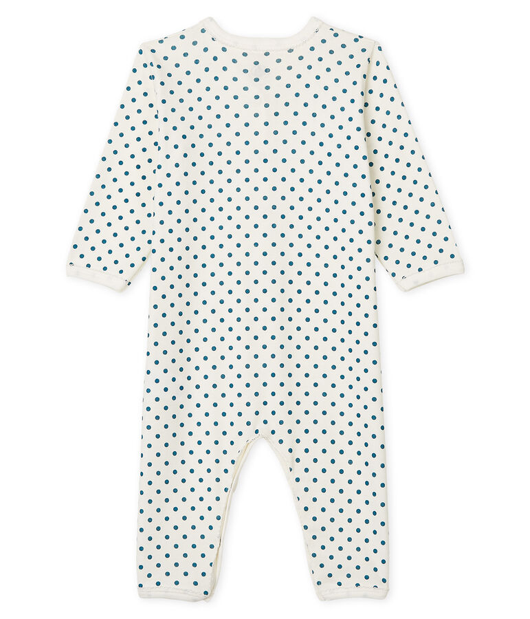 Dors bien sans pieds b&eacute;b&eacute; fille en c&ocirc;te blanc MARSHMALLOW/bleu CONTES CN