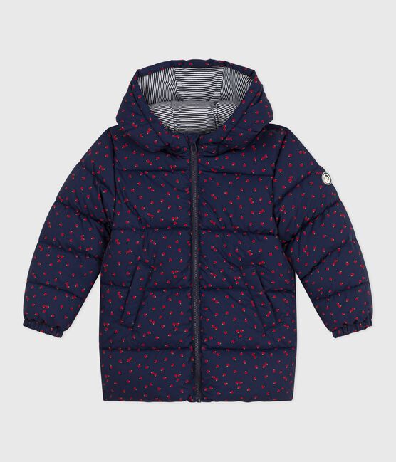 Lange donsjack met print voor kinderen blauw SOIR/ MULTICO