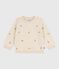 Pull bébé en laine et coton à fleurs brodées blanc AVALANCHE/ MULTICO