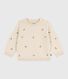 Pull bébé en laine et coton à fleurs brodées