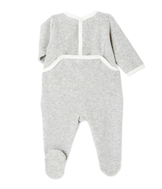 Uniseks babypyjama in boucléfluweel grijs BELUGA CHINE