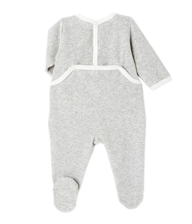 Dors bien b&eacute;b&eacute; mixte en bouclette velours gris