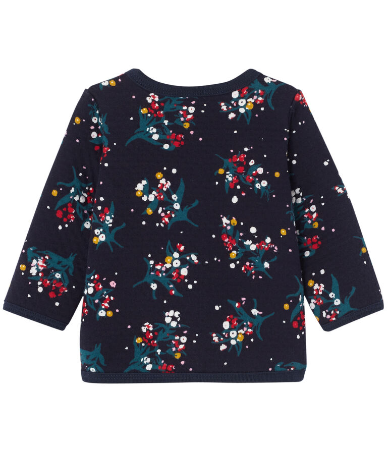 Cardigan in tubic met dessin voor babymeisjes blauw/multicouleur