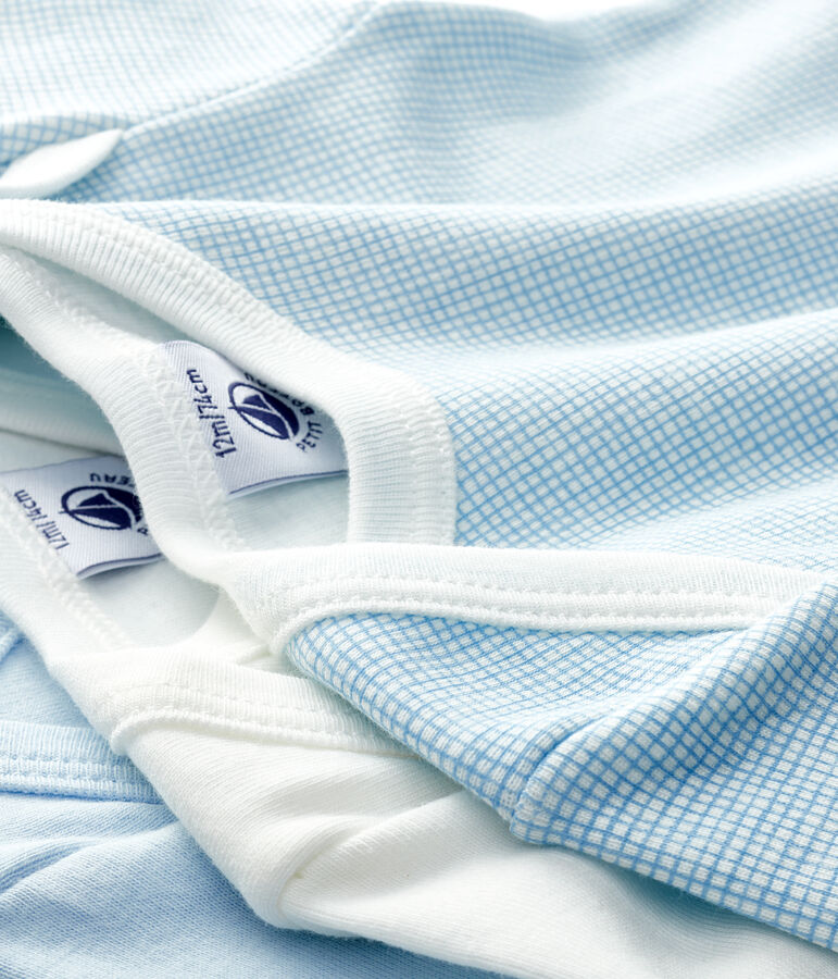 Drie rompertjes korte mouwen baby multicouleur