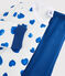 Molton meisjesnachthemd met hartjes, met legging wit MARSHMALLOW/wit MULTICO