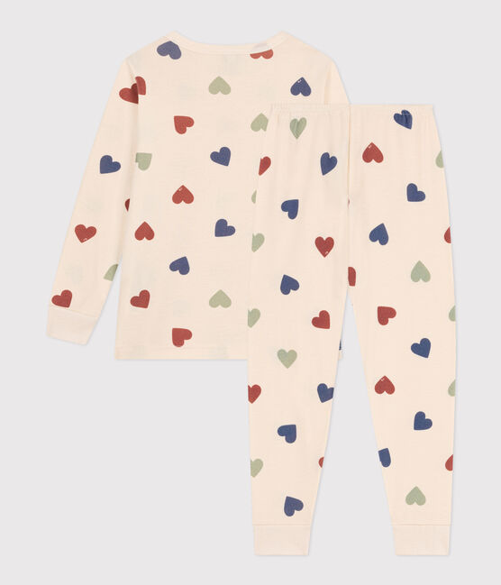 Katoenen pyjama met hartmotief voor kinderen wit AVALANCHE/ MULTICO