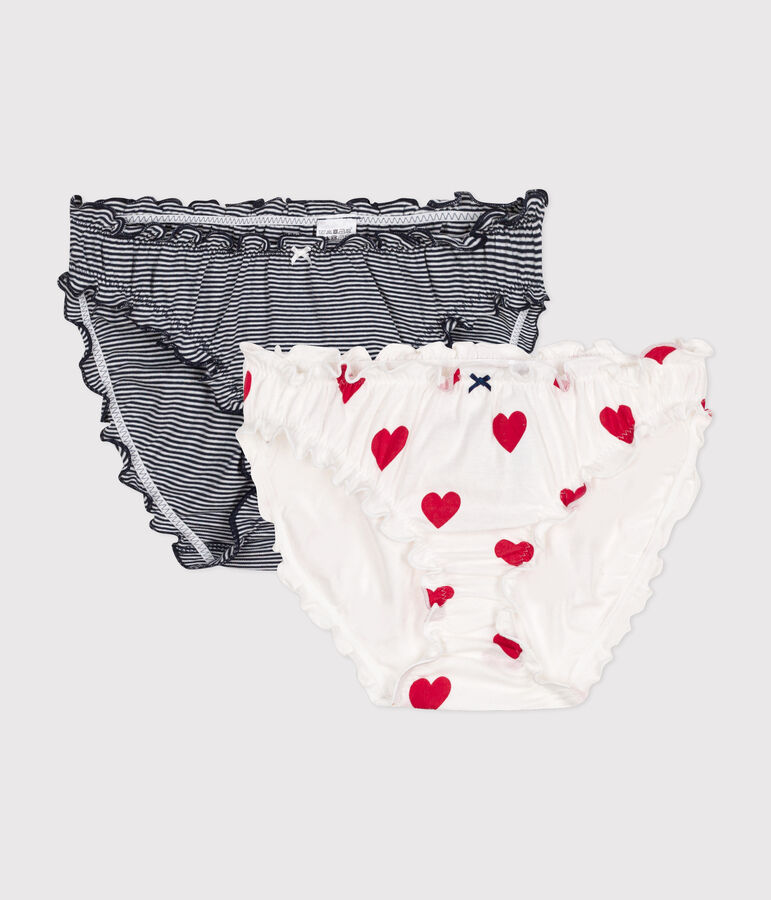 Lot de 2 culottes froufrou en coton femme multicouleur