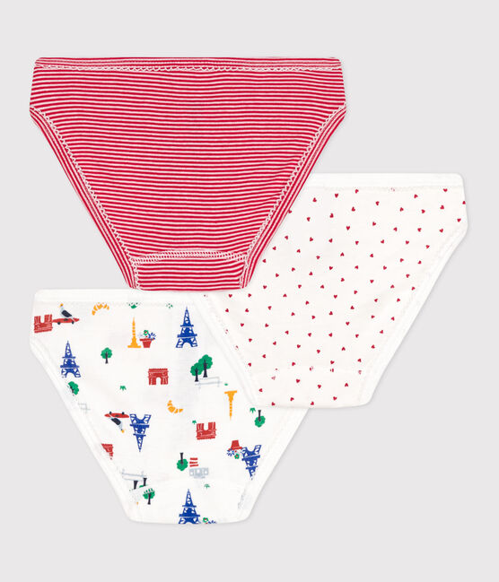 Set van 3 katoenen slipjes met Parijs-motiefje voor kinderen variante 1