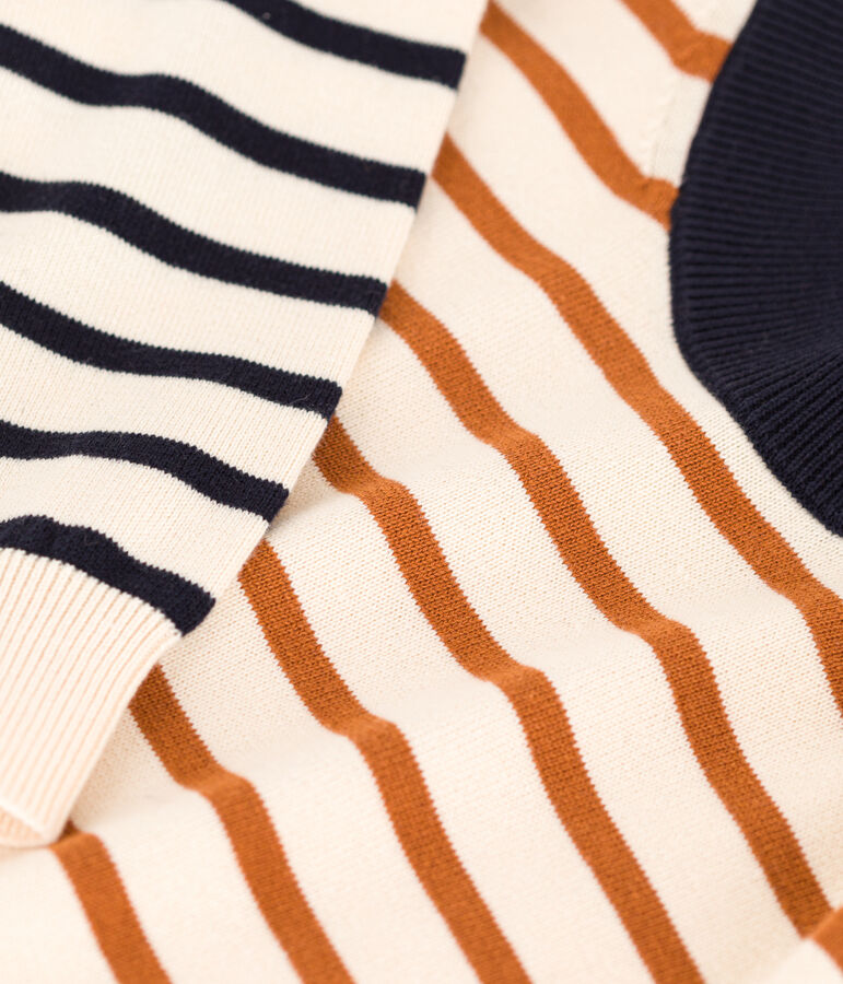 Marinetruitje van katoen voor jongens/meisjes ecru/multicouleur