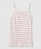 Chemise à bretelles en coton Femme blanc MARSHMALLOW/rouge TERKUIT