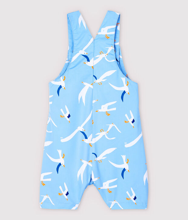 Salopette courte en serge craquante b&eacute;b&eacute; gar&ccedil;on bleu/multicouleur