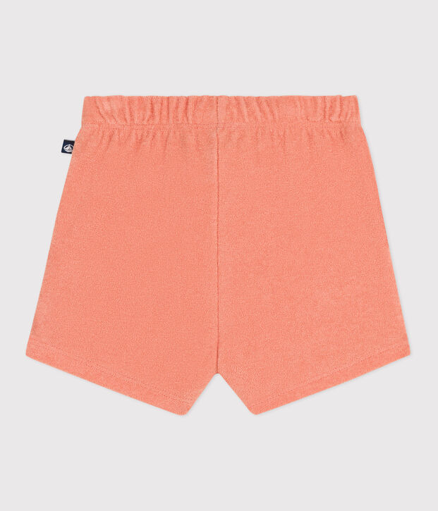 Babyshort van katoenen badstof oranje