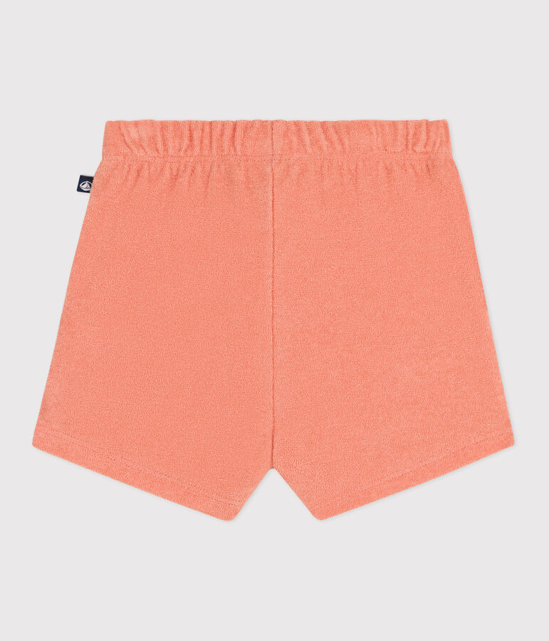 Babyshort van katoenen badstof oranje