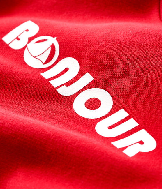 Sweatshirt bébé garçon imprimé rouge TERKUIT