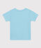 Katoenen T-shirt met korte mouwen en print voor kinderen blauw AQUATIC