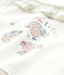 T-shirt met korte mouwen voor babymeisjes wit MARSHMALLOW/blauw SMOKING
