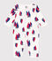 Pyjama bébé en coton sans pieds bateau blanc MARSHMALLOW/blanc MULTICO