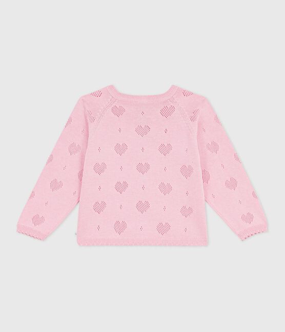 Cardigan enfant en coton uni rose MARQUISE