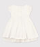 Robe cérémonie en popeline et tulle bébé fille blanc ECUME
