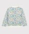 Jersey cardigan voor meisjes grijs POUSSIERE/wit MULTICO