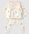 Set van 3 kledingstukken van gebreide stof babymeisje wit MARSHMALLOW/wit MULTICO