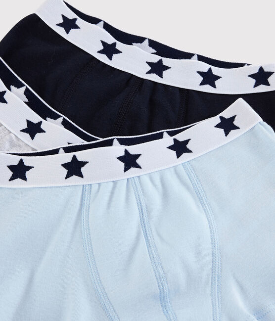 Lot de 3 boxers unis petit garçon en coton biologique variante 1