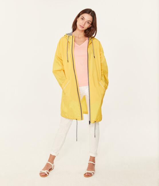 Coupe-vent long femme jaune JAUNE
