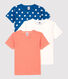 Set van 3 jongens t-shirts met korte mouwen en sterren van biologisch katoen