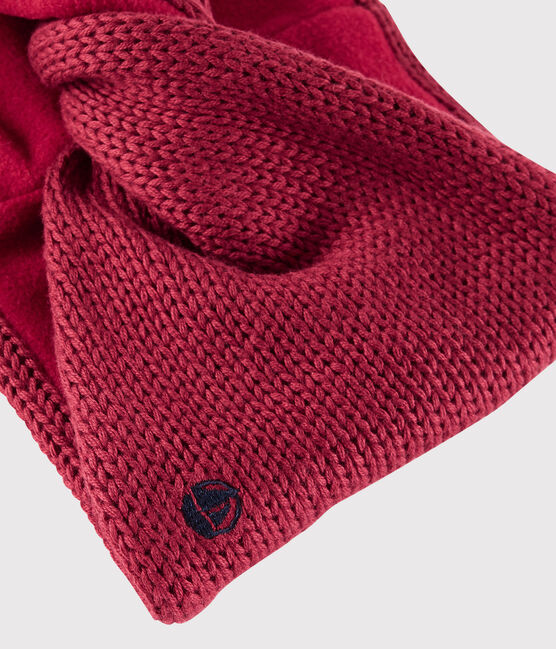 Gebreide tricot snood voor jongen - meisje roze POPPY