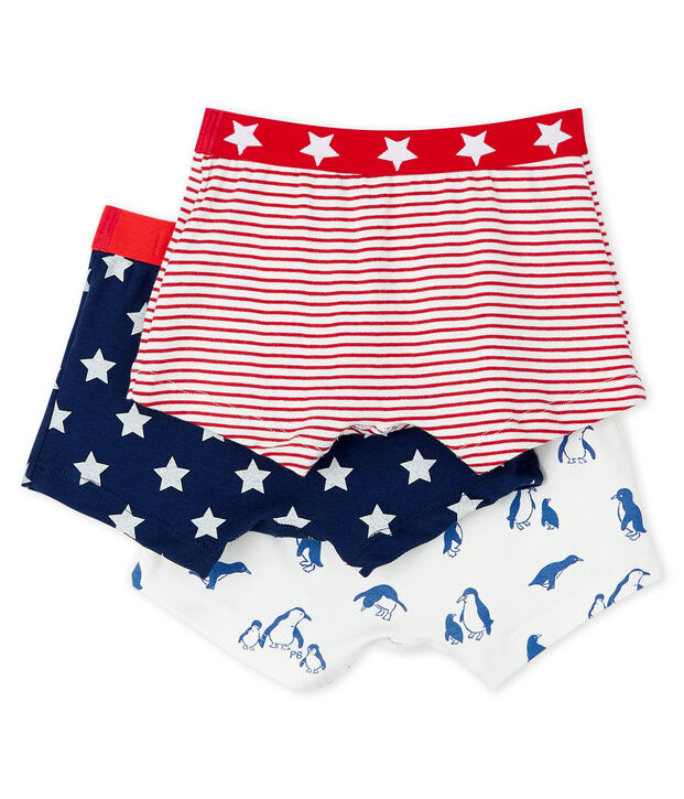Lot de 3 boxers imprim&eacute;s petit gar&ccedil;on multicouleur