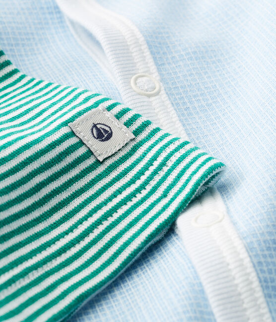 Duo van korte playsuits uit ribstof voor jongens variante 1