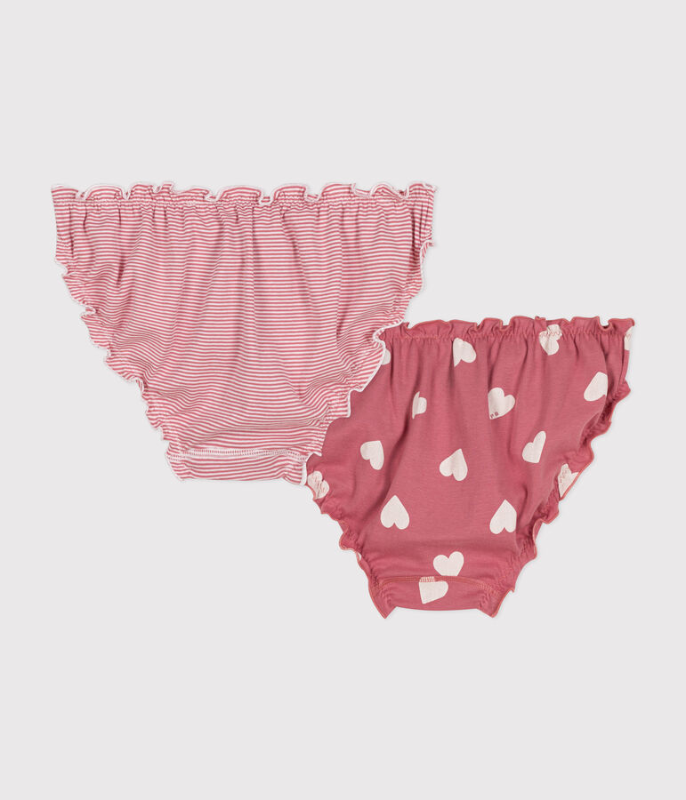 Lot de 2 culottes froufrou en coton femme multicouleur