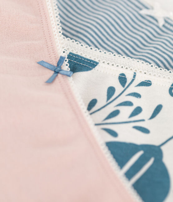 Set van 3 shorty's met bloemetjes voor meisjes in katoen variante 1