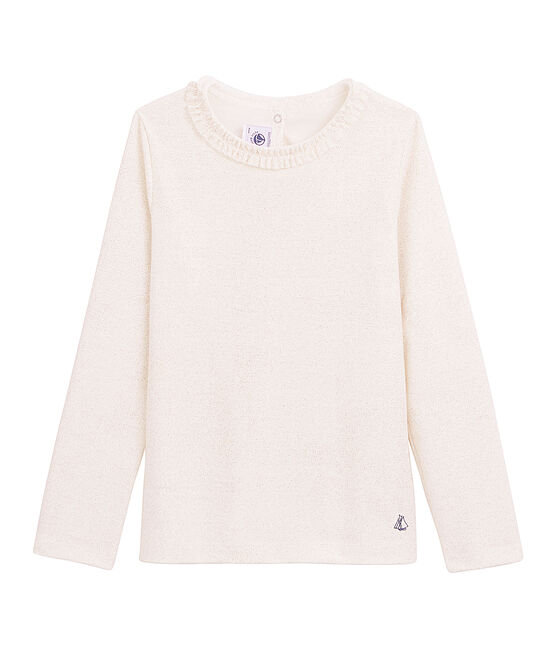 Tee-shirt Manches longues mileraies blanc MARSHMALLOW/rose COPPER