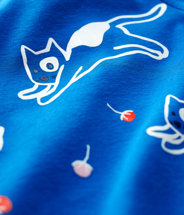 Tee-shirt en coton b&eacute;b&eacute;. bleu
