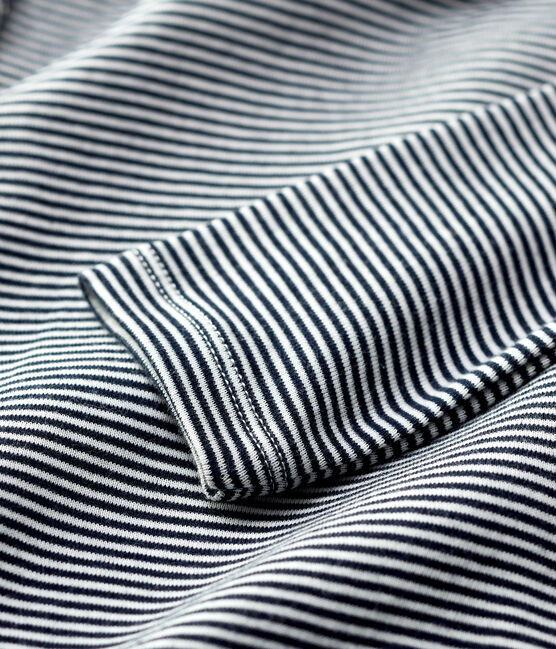 Body en coton bébé. bleu SMOKING/blanc MARSHMALLOW
