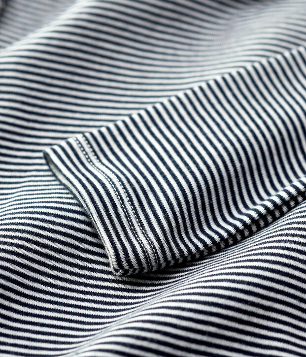 Body en coton b&eacute;b&eacute;. bleu/blanc