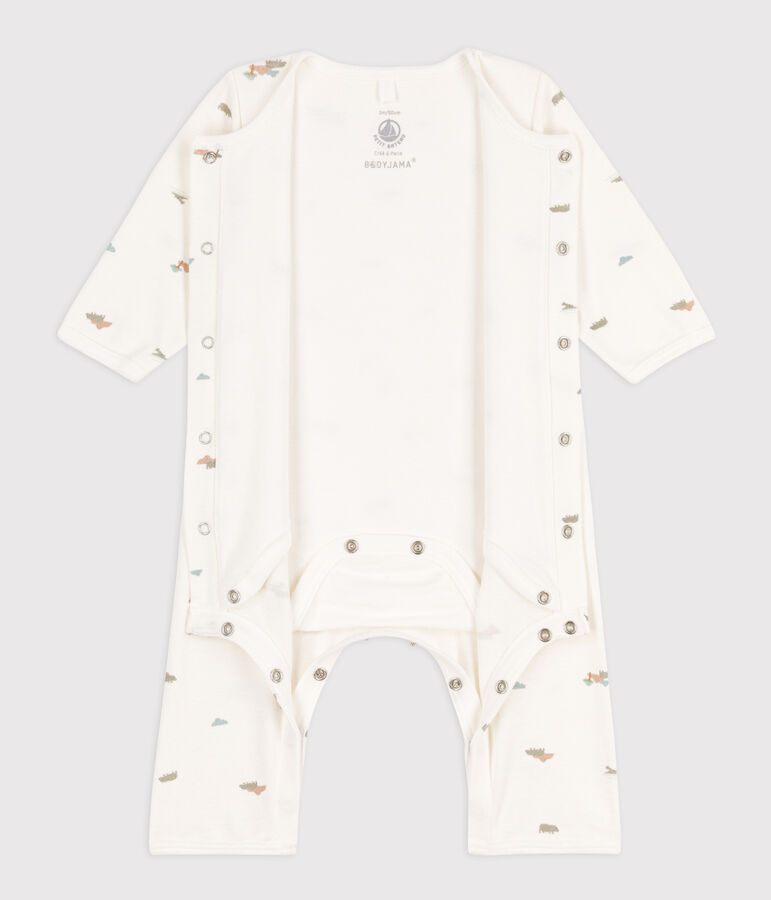 Katoenen bodyjama met print wit MARSHMALLOW/wit MULTICO