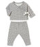 Set in jacquardgebreide tubic voor babymeisjes grijs SUBWAY/wit MULTICO