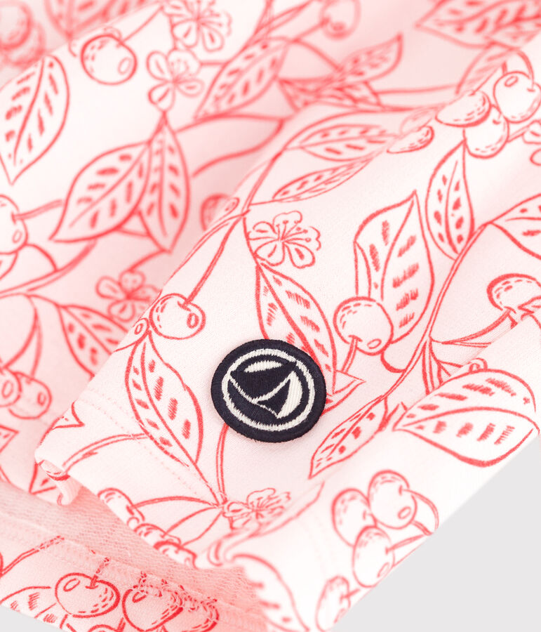 Katoenen short met print voor kinderen roze/rood