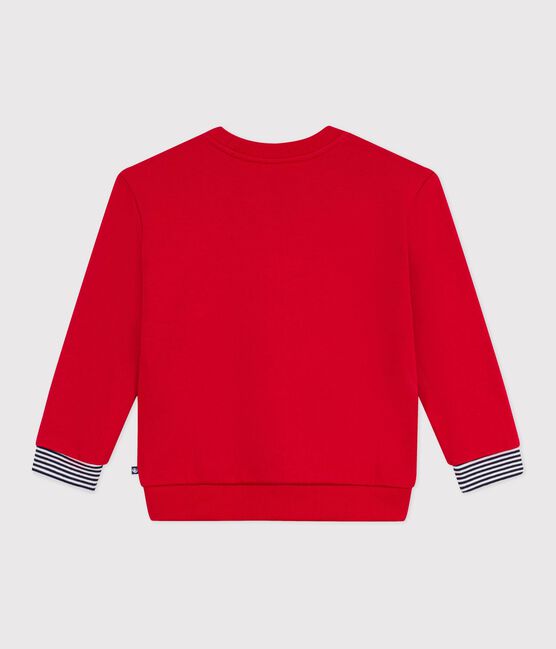Katoenen sweatshirt met print voor kinderen rood POMPEI