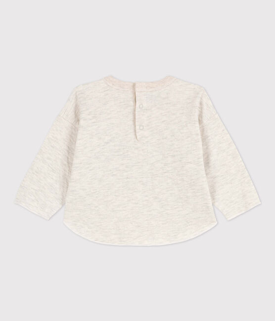 Tee-shirt manches longues bébé en tubique beige MONTELIMAR CHINE