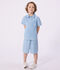 Bermuda short enfant en coton uni bleu