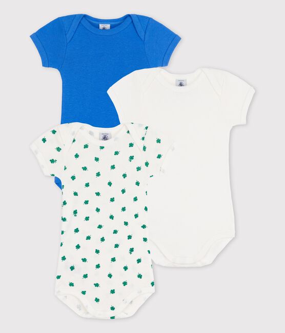 Lot de 3 bodies manches courtes en coton et lin variante 1