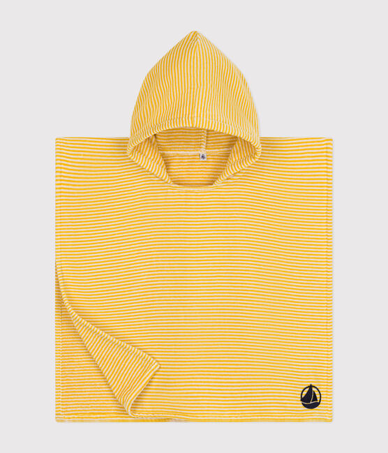 Poncho enfant en éponge à rayures jaune NECTAR/ AVALANCHE