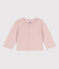 Cardigan bébé en tubique uni rose SALINE