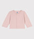 Cardigan bébé en tubique uni