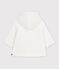 Veste b&eacute;b&eacute; ouatin&eacute;e en tricot et doublure milleraies blanc